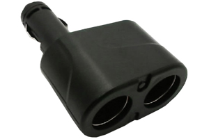 Twin cigarette lighter adaptor.